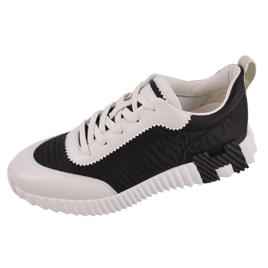 Hermes Sneakers Bouncing Leather Shoes Suede Black