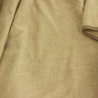 Max Mara Virgin Wool Poncho Coat Irregular Hem Beige — view 4