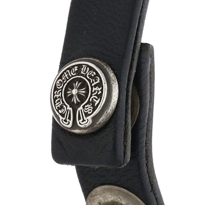 Chrome Hearts Zero Stud Sngl Row Pyramid Single Leather Bracelet — view 3