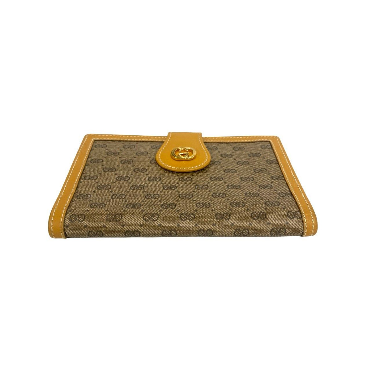 Gucci Vintage Micro GG Logo Leather Bifold Wallet Mini Coin Purse Brown — view 6