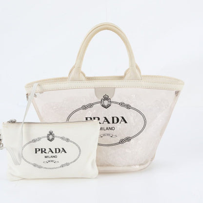 Prada Canapa Plex Clear Tote Bag Shoulder