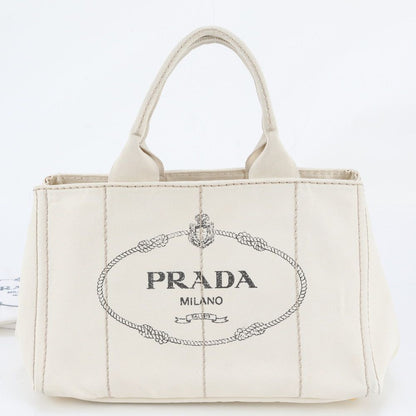 Prada Canapa Triangle Logo Tote Bag Shoulder