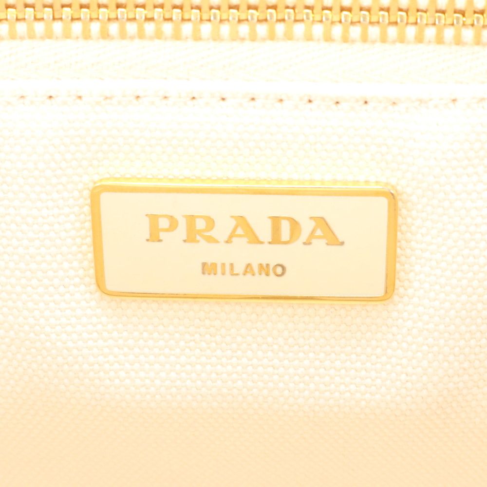 Prada Canapa Triangle Logo Tote Bag Shoulder — view 8