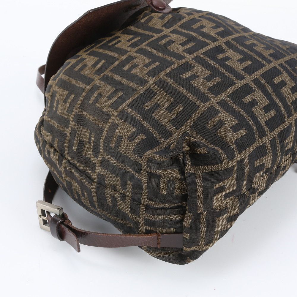 Fendi Zucca Leather Nylon Backpack Shoulder Bag — view 7