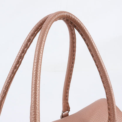 Fendi Selleria Linda Leather Shoulder Bag Tote Hand Pink — view 2