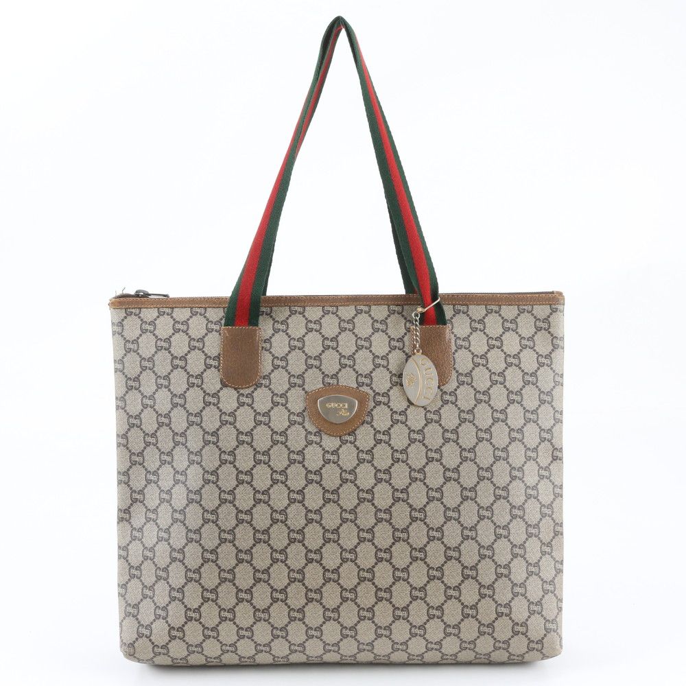 Gucci Sherry Line GG Plus Leather Tote Bag Shoulder Business Document