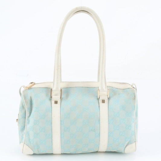 Gucci GG Canvas Mini Boston Leather Handbag Tote