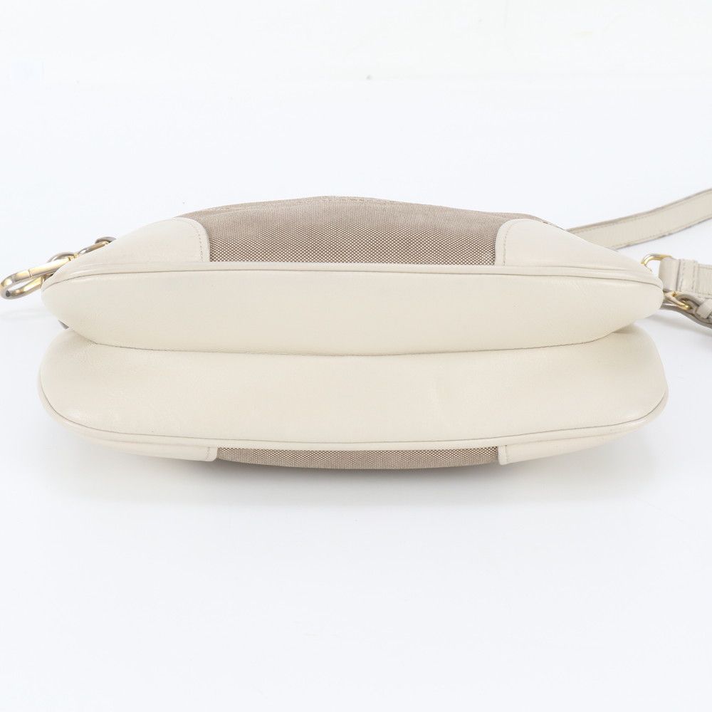 Prada Leather Canvas Shoulder Bag — view 6