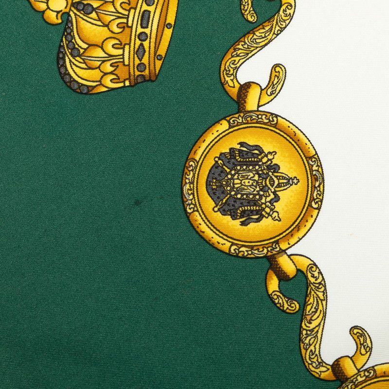 Hermes Carre 90 les Tambour Drum Scarf Large Green Multicolor Silk — view 5