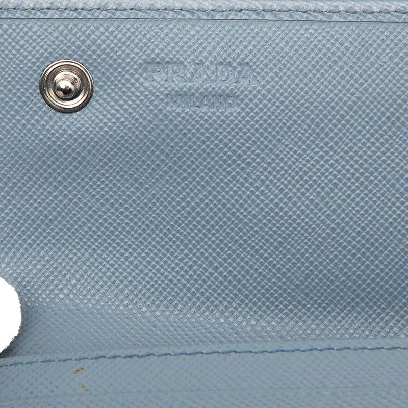 Prada Saffiano Wallet Light Blue Leather — view 5