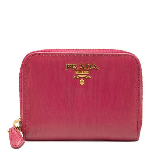 Prada Card Case Coin Purse Pink Leather