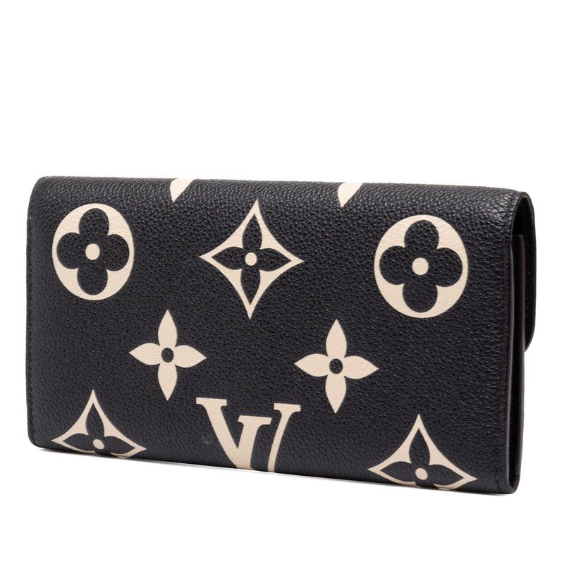 Louis Vuitton Monogram Empreinte Portefeuille Emily Wallet Black Leather — view 2