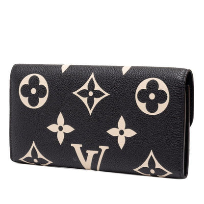Louis Vuitton Monogram Empreinte Portefeuille Emily Wallet Black Leather — view 2