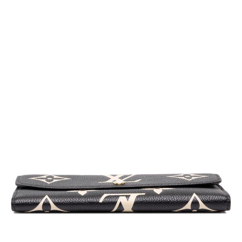 Louis Vuitton Monogram Empreinte Portefeuille Emily Wallet Black Leather — view 3
