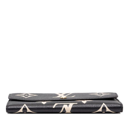 Louis Vuitton Monogram Empreinte Portefeuille Emily Wallet Black Leather — view 3