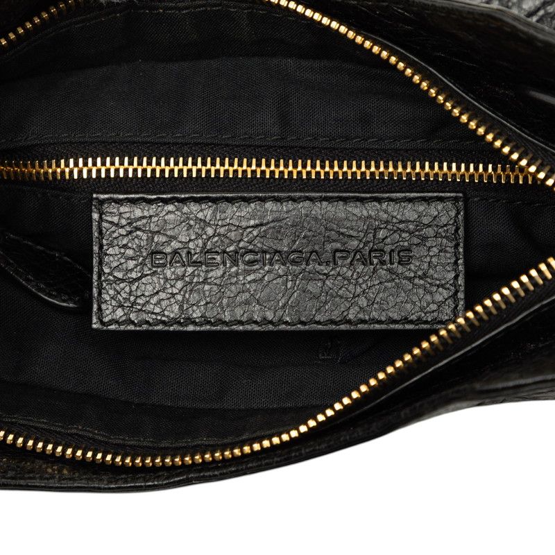 Balenciaga Giant Hips Crossbody Shoulder Bag Black Leather — view 5