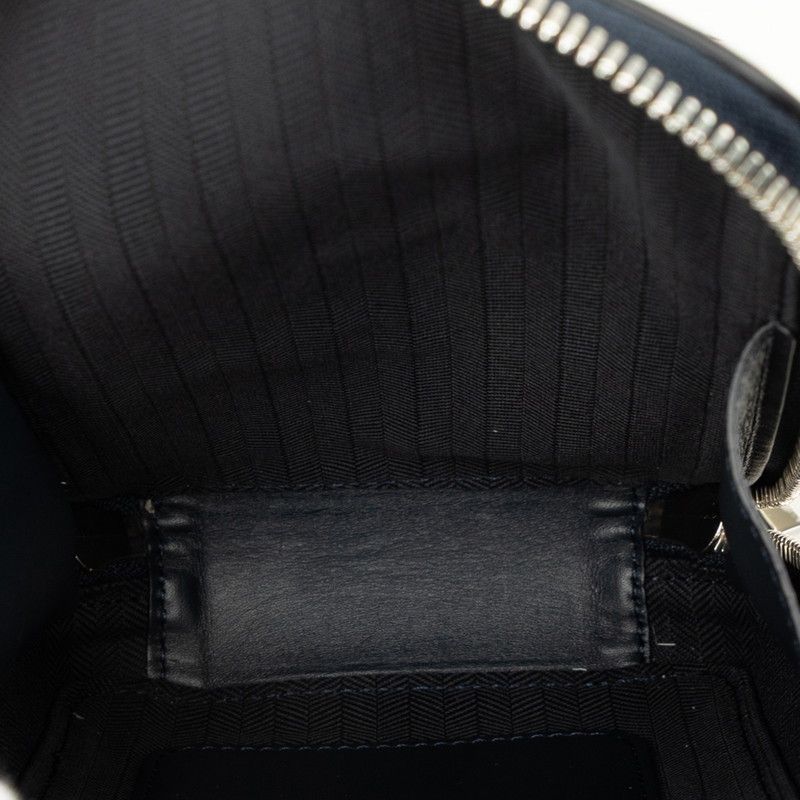 Loewe Anagram Vertical Crossbody Pocket Shoulder Bag Navy Leather — view 4