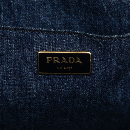 Prada Canapa 2-Way Crossbody Shoulder Bag Blue Denim — view 5