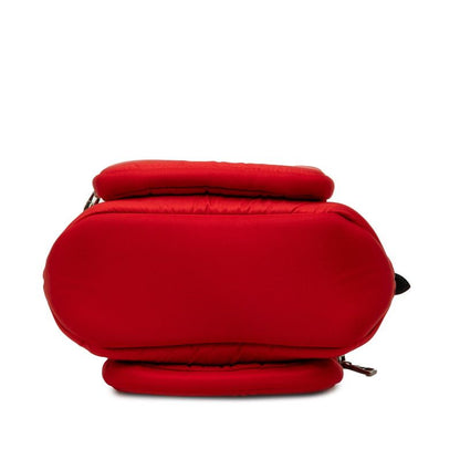 Prada Tessuto Pocket 2-Way Shoulder Bag Red Black Nylon Leather — view 3