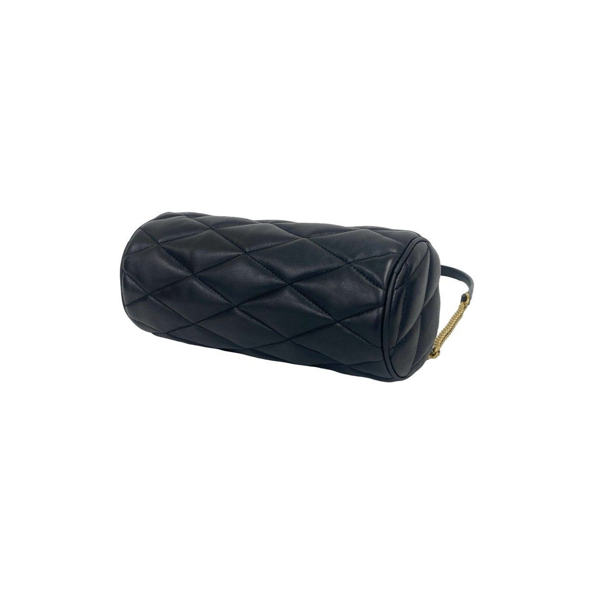 Saint Laurent Paris Sade Mini Tube YSL Logo Lambskin Shoulder Bag Black — view 8