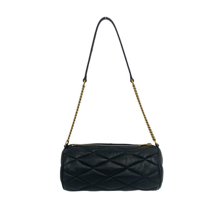 Saint Laurent Paris Sade Mini Tube YSL Logo Lambskin Shoulder Bag Black — view 3