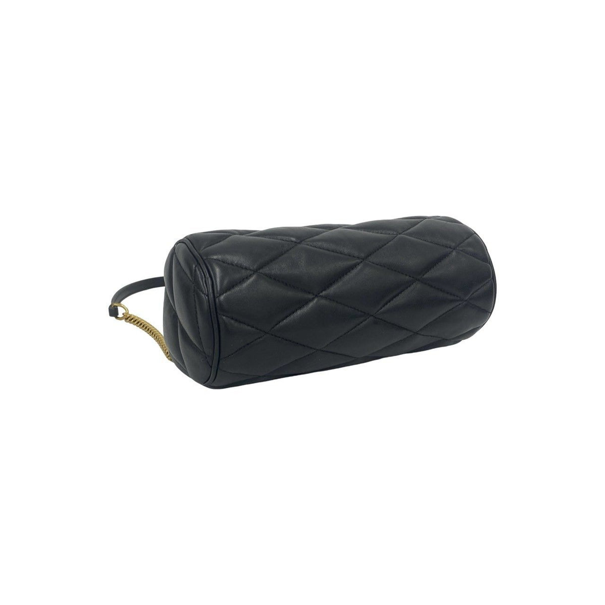 Saint Laurent Paris Sade Mini Tube YSL Logo Lambskin Shoulder Bag Black — view 7