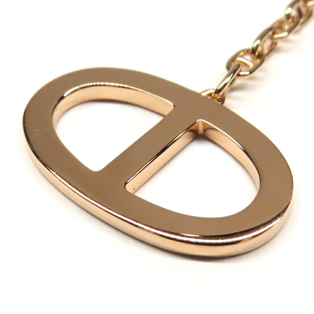 Hermes Necklace Chaine D'ancre Contour Pave Diamond ST Pink Gold — view 5