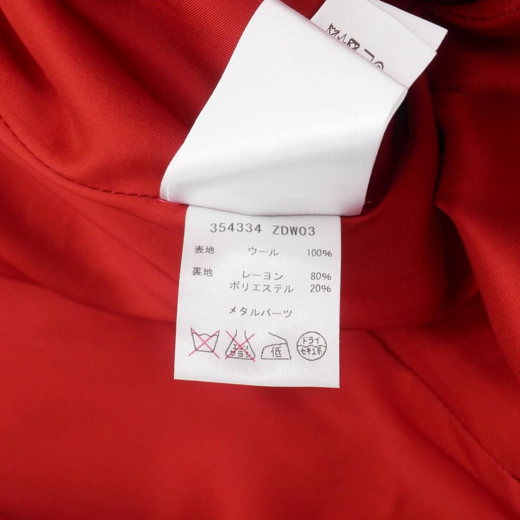 Gucci Chesterfield Horsebit Wool Red 36 — view 8