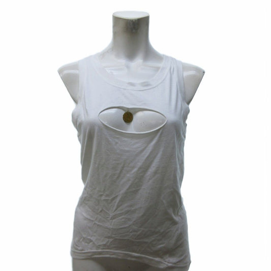 Chanel 07P Tank Top Medal Motif Sleeveless White 38