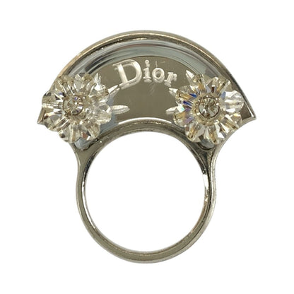 Dior Flower Silver Metal Ring — view 2