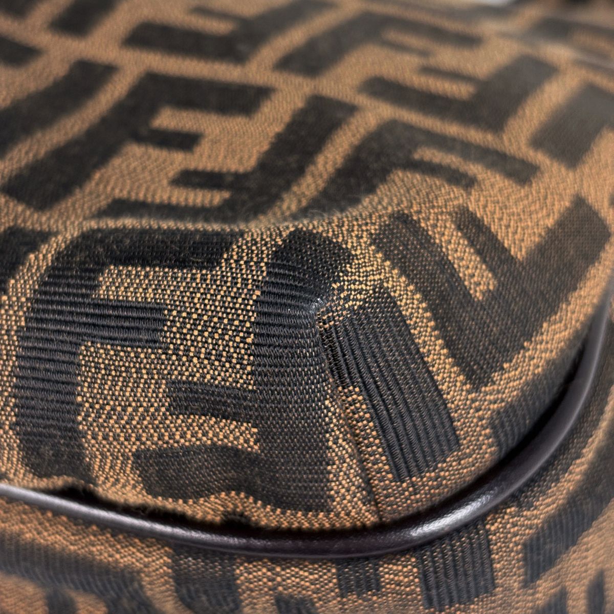Fendi Tote Bag Zucca Pattern Canvas Brown — view 3