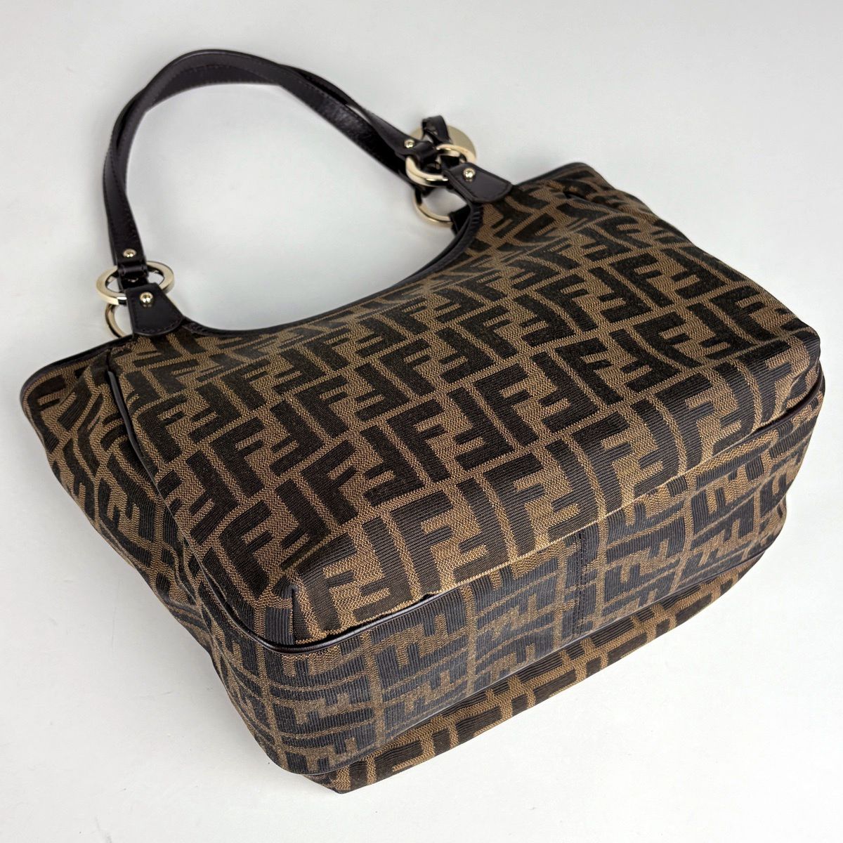 Fendi Tote Bag Zucca Pattern Canvas Brown — view 2