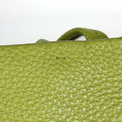Prada Tote Bag Logo Leather Green — view 5