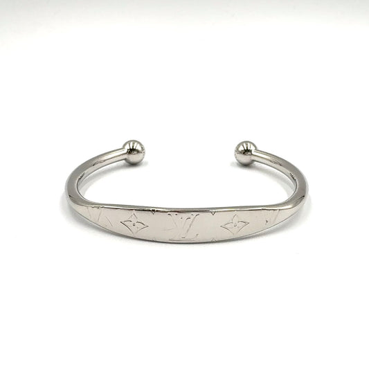 Louis Vuitton Jungkook Monogram Metal Silver Bangle Bracelet