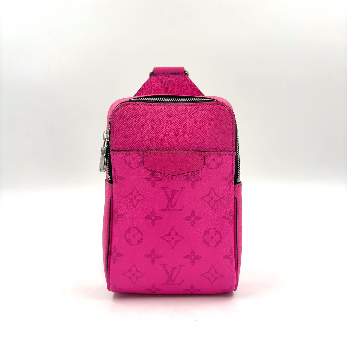 Louis Vuitton Outdoor Sling Fuchsia Pink Belt Bag Silver
