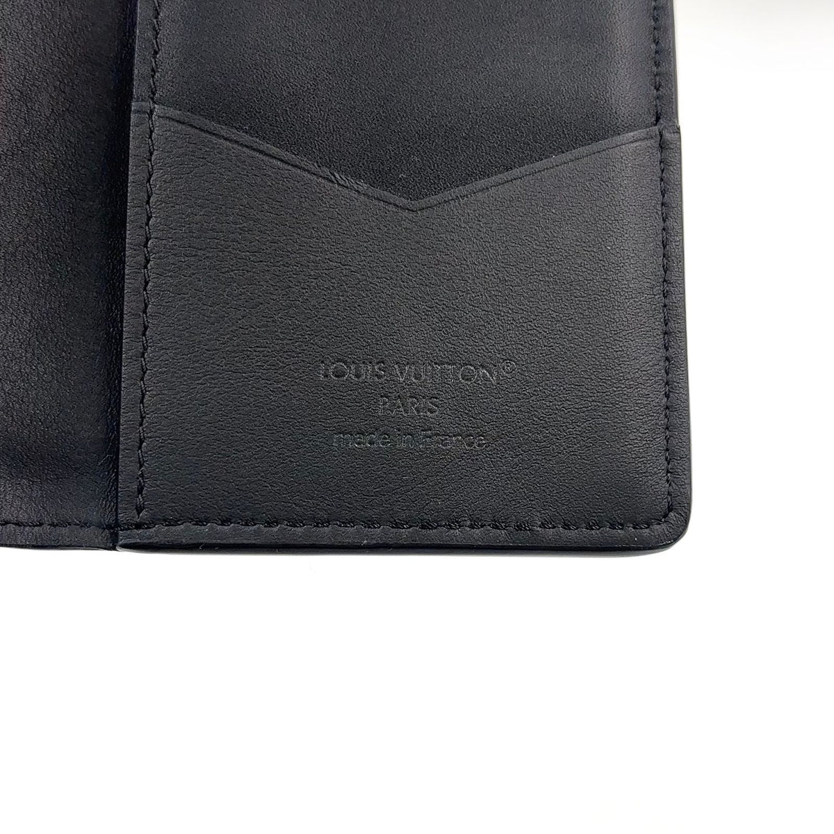 Louis Vuitton Pocket Organizer Leather Black Card Case — view 4