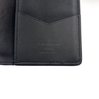 Louis Vuitton Pocket Organizer Leather Black Card Case — view 4
