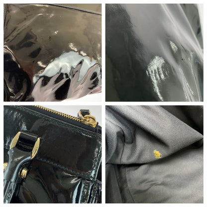 Gucci Abbey Black Gold Patent Tote Bag — view 6