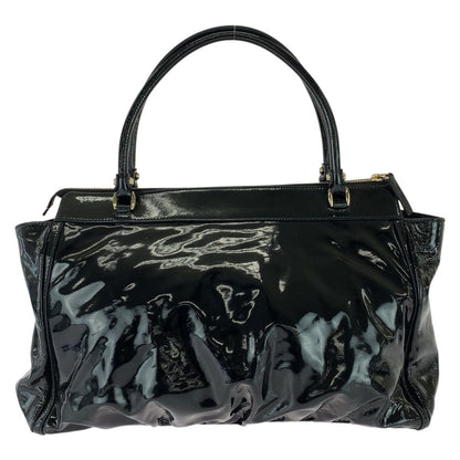 Gucci Abbey Black Gold Patent Tote Bag — view 2