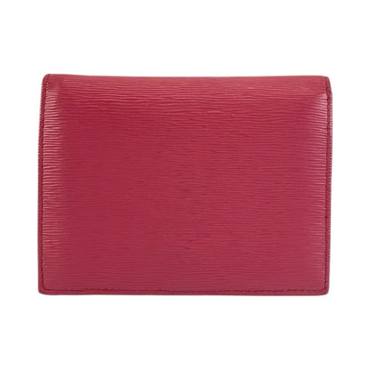 Prada Saffiano Logo Pink Gold Leather Fold Wallet Compact — view 2
