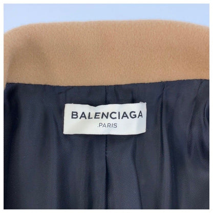 Balenciaga Beige Wool Acetate Rayon Coat Chesterfield — view 3