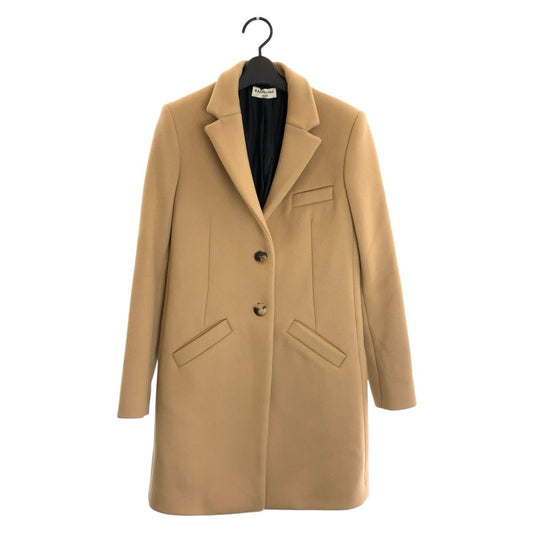 Balenciaga Beige Wool Acetate Rayon Coat Chesterfield
