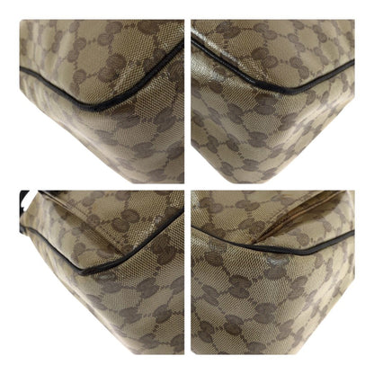 Gucci GG Crystal Brown Beige Gold Hobo Shoulder Bag — view 4