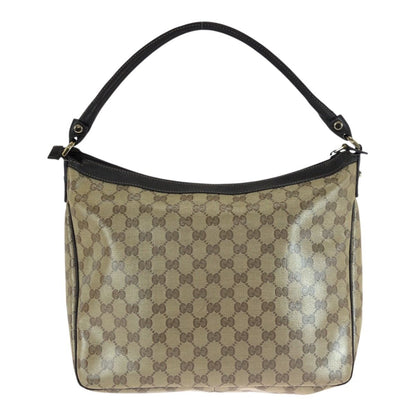 Gucci GG Crystal Brown Beige Gold Hobo Shoulder Bag — view 2
