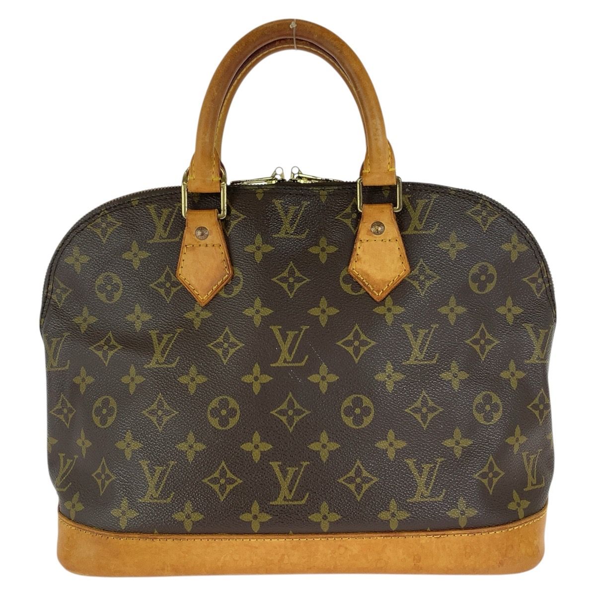Louis Vuitton Monogram Alma Brown Gold Leather Handbag