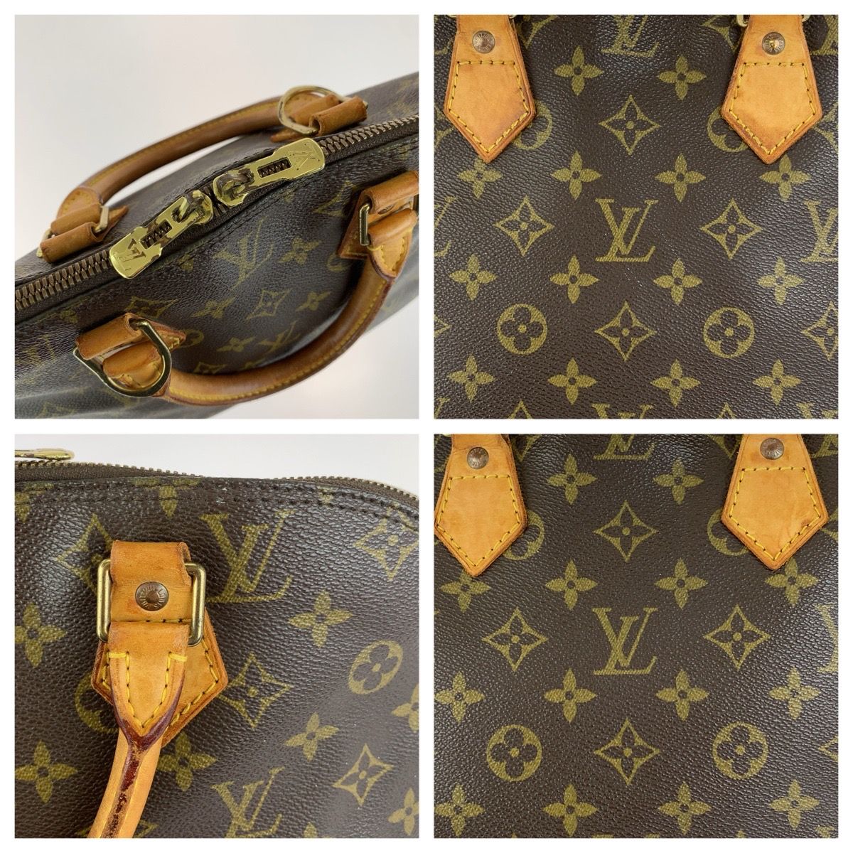 Louis Vuitton Monogram Alma Brown Gold Leather Handbag — view 5