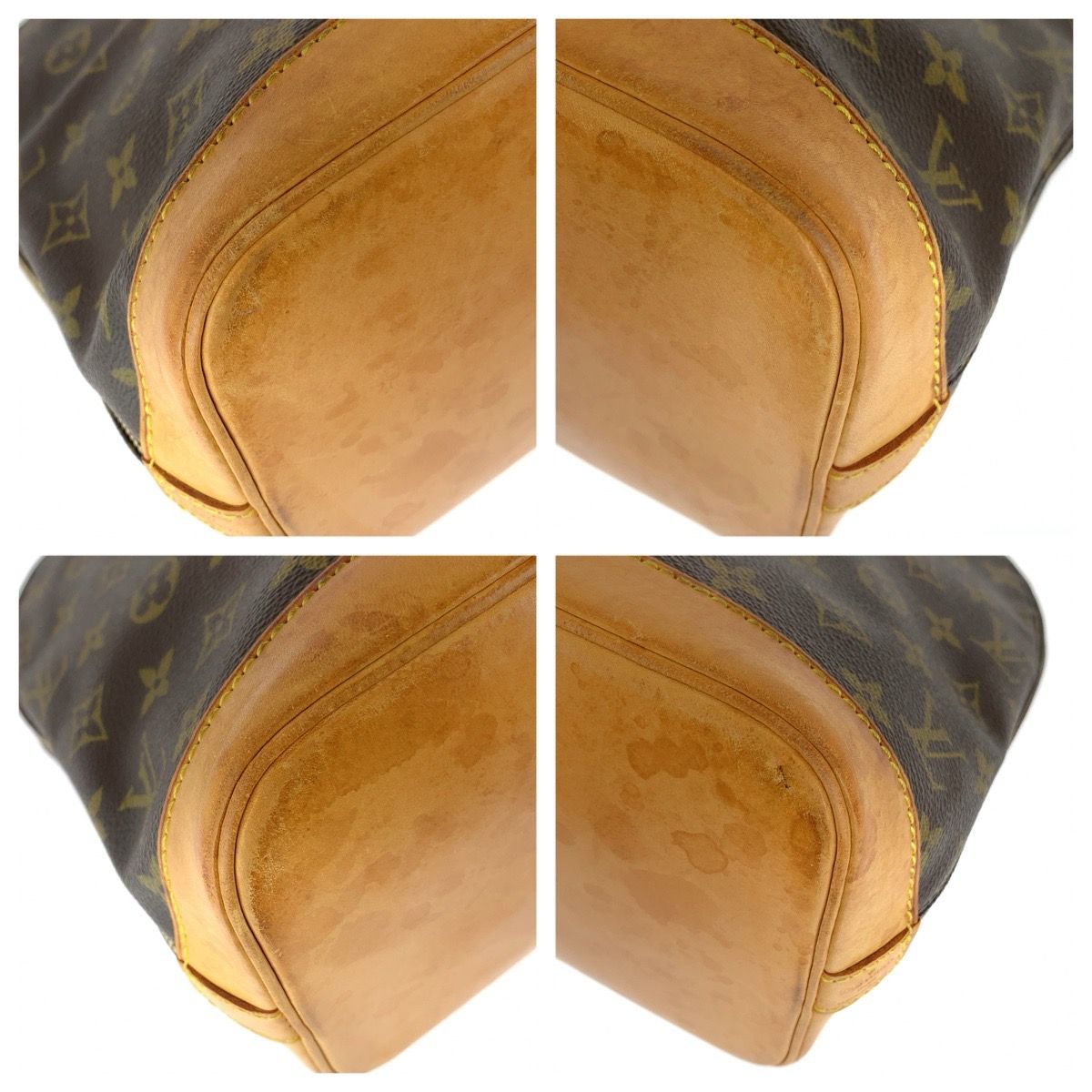 Louis Vuitton Monogram Alma Brown Gold Leather Handbag — view 3