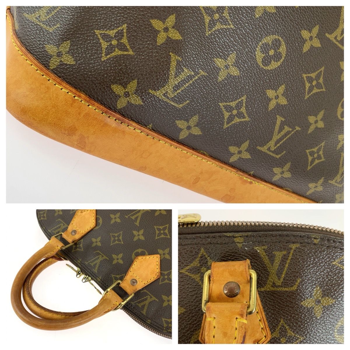 Louis Vuitton Monogram Alma Brown Gold Leather Handbag — view 6