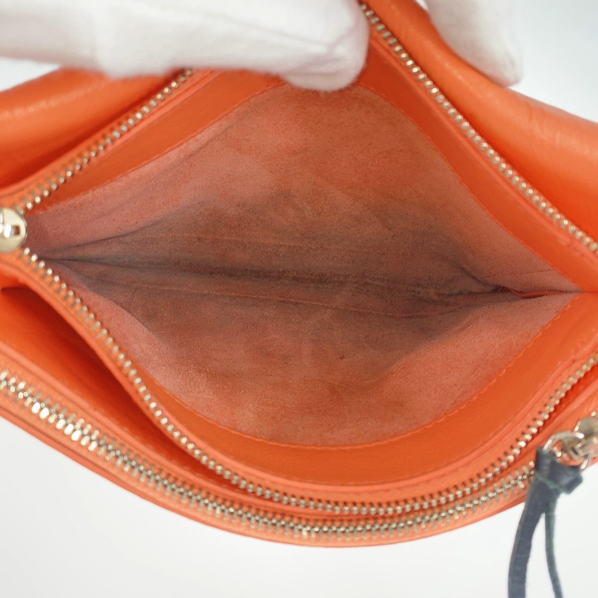 Balenciaga Papier Mini Triple Pink Silver Leather Shoulder Bag Pochette — view 8