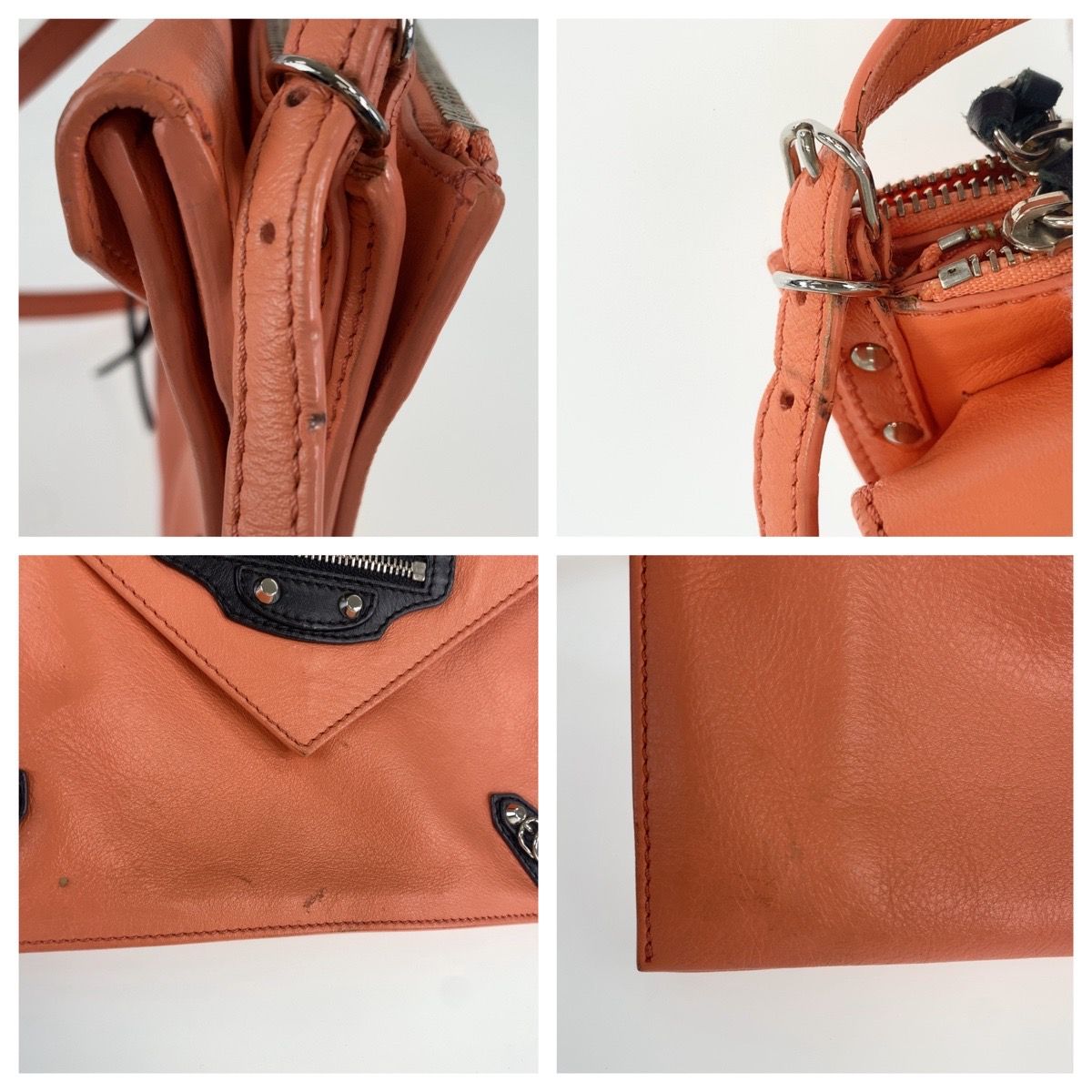 Balenciaga Papier Mini Triple Pink Silver Leather Shoulder Bag Pochette — view 5
